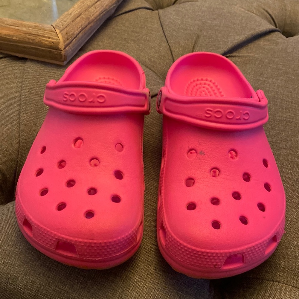 Hot pink crocs